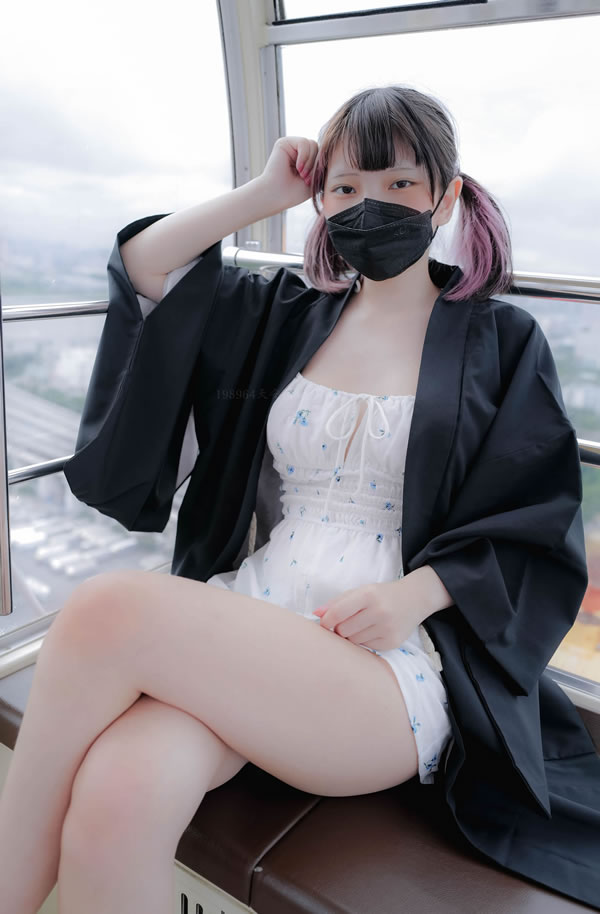 小丁Ding – 摩天轮+黑色内衣无圣光图集