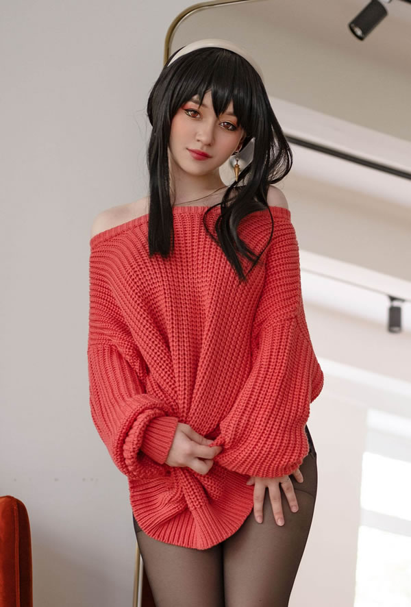 红毛衣小姐姐居家黑丝尺度图集