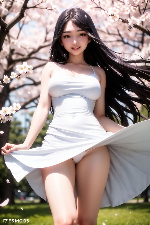 海边沙滩度假风性感露出的AI女孩