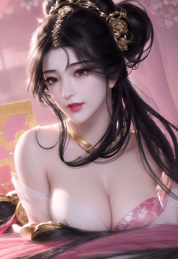 AI生成古装仙侠风绝色美女人体美图