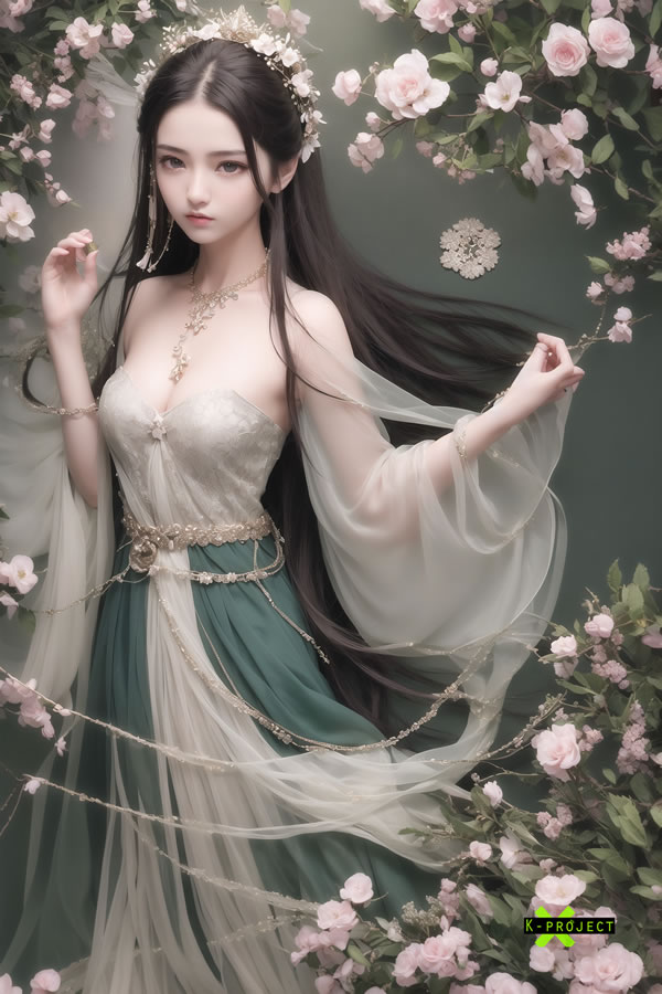 仙气飘飘的AI古风小美女+萝莉爆乳妹子