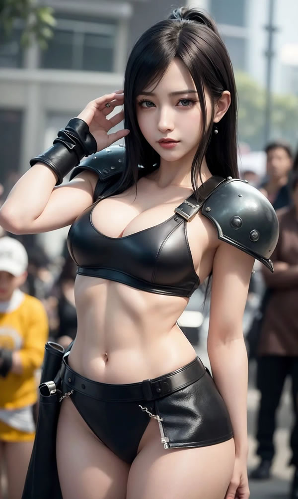 又美又飒的AI美女福利图路人沦为背景