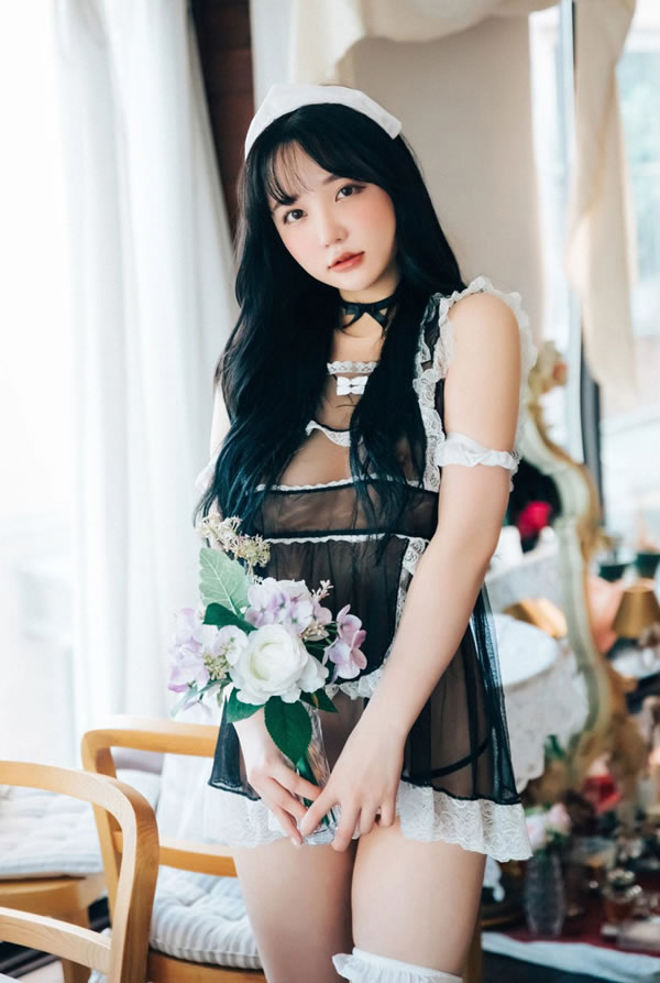 可爱的女仆孙乐乐透视围裙无圣光图集