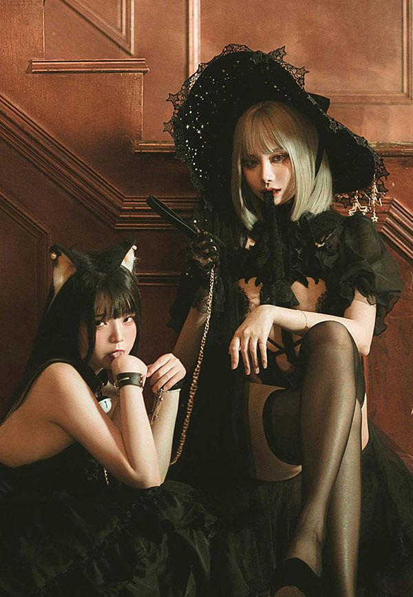 福利姬落落Raku 魔女与黑猫尺度福利图