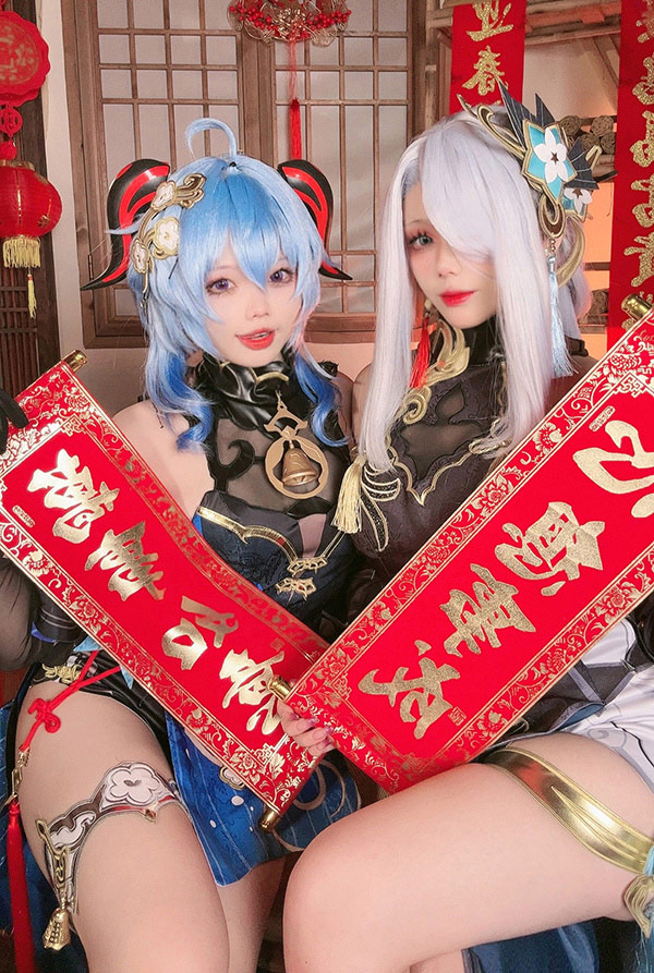 网红美女小瑶幺幺+九言原神新春诱惑写真